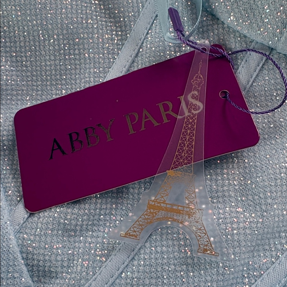 Abby Paris sz 10 light blue sequin spaghetti strap prom formal dress NWT - Picture 11 of 11